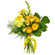 Желтый букет из роз и хризантем. Уругвай